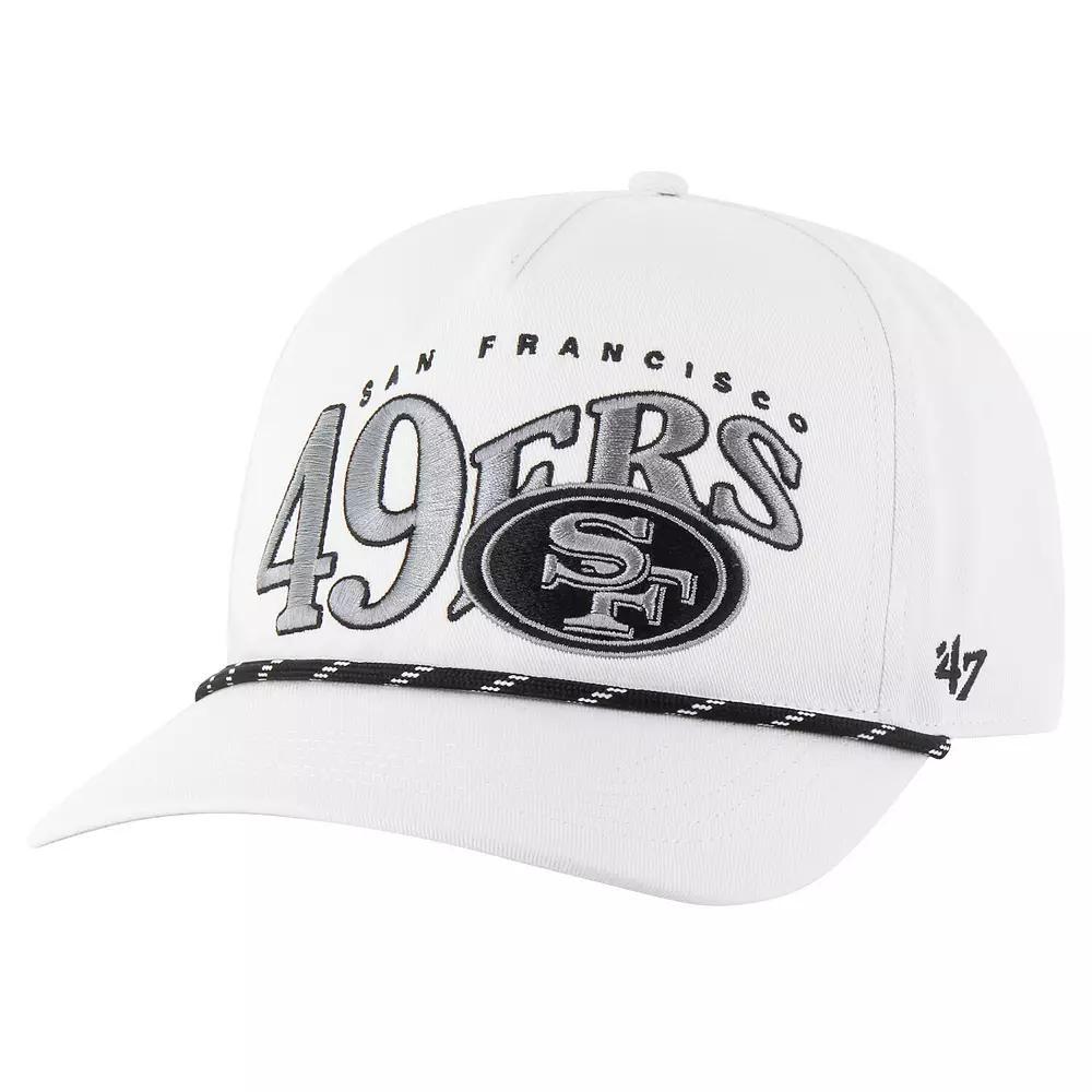 Men's '47 White San Francisco 49ers Wave Speckle Hitch Rope Adjustable Hat Product Image