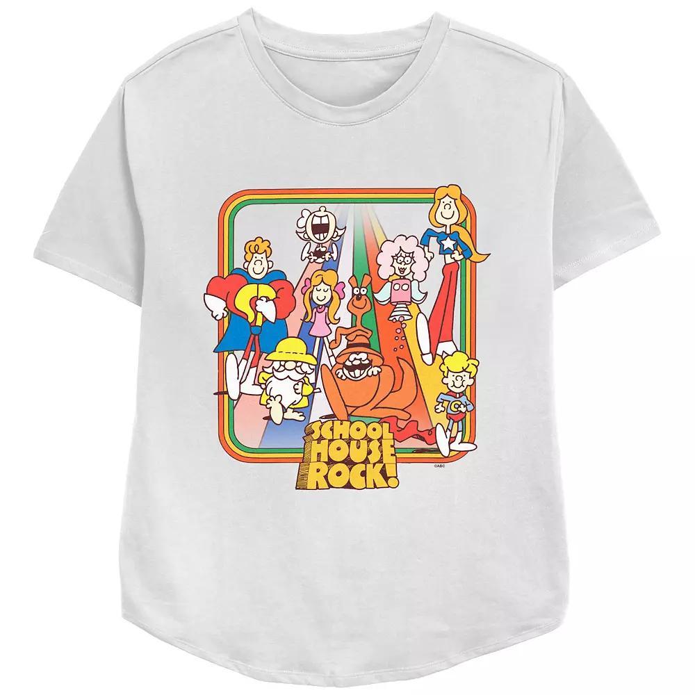Disney's Schoolhouse Rock! Rainbow Road Walk Women's Relaxed Fit Graphic Tee,  Product Image