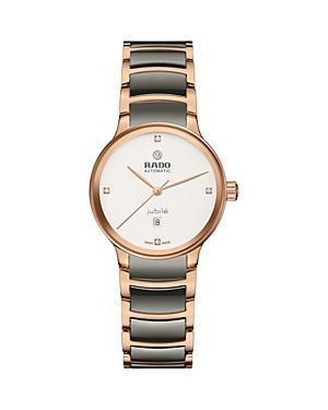 RADO Womens Centrix Automatic Diamonds Two Tone Stainless Steel Bracelet Watch Product Image