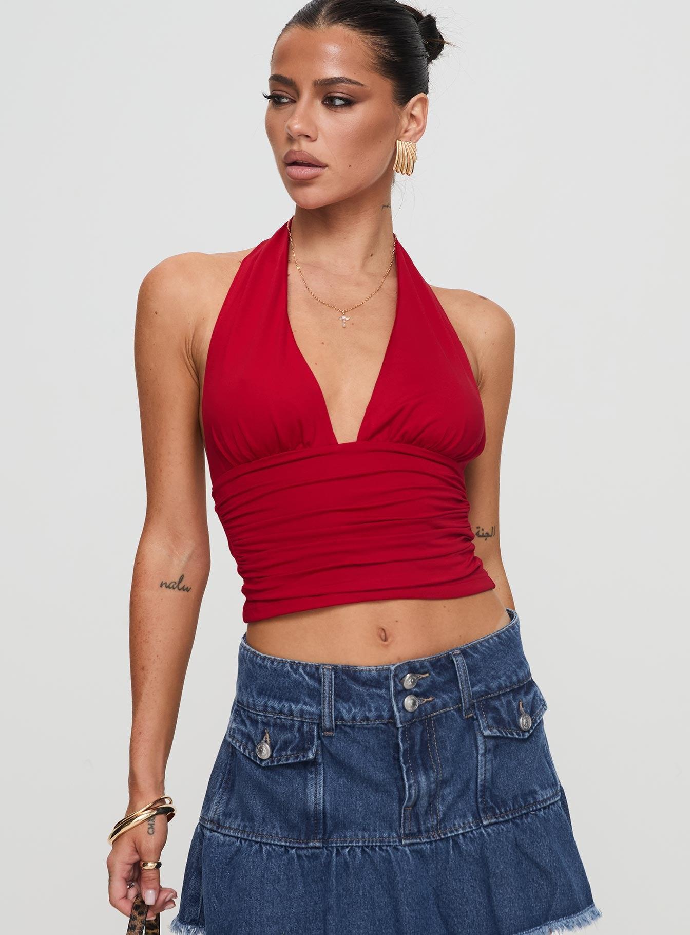 Love Coast Top Red Product Image