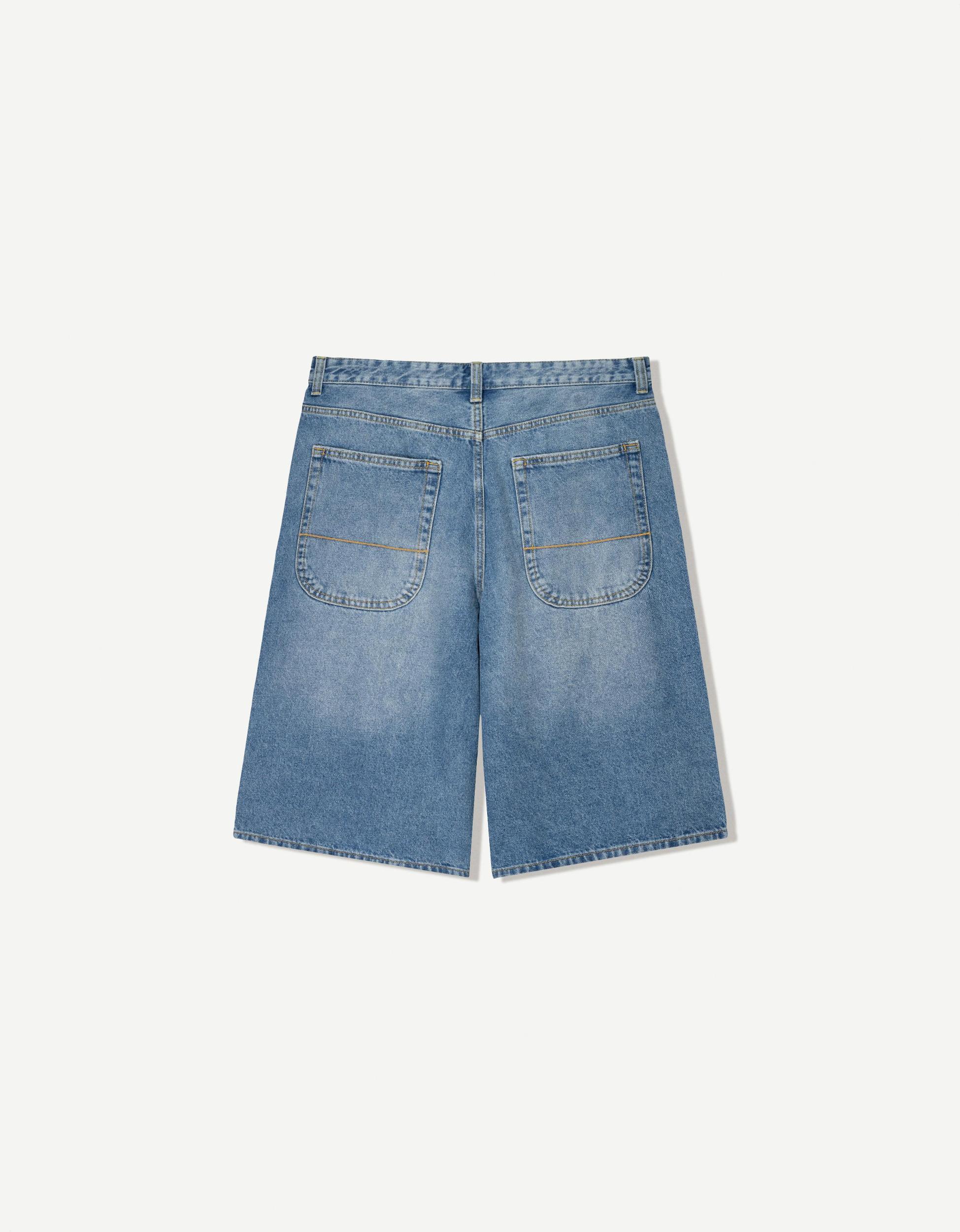 Denim skater Bermuda shorts Product Image