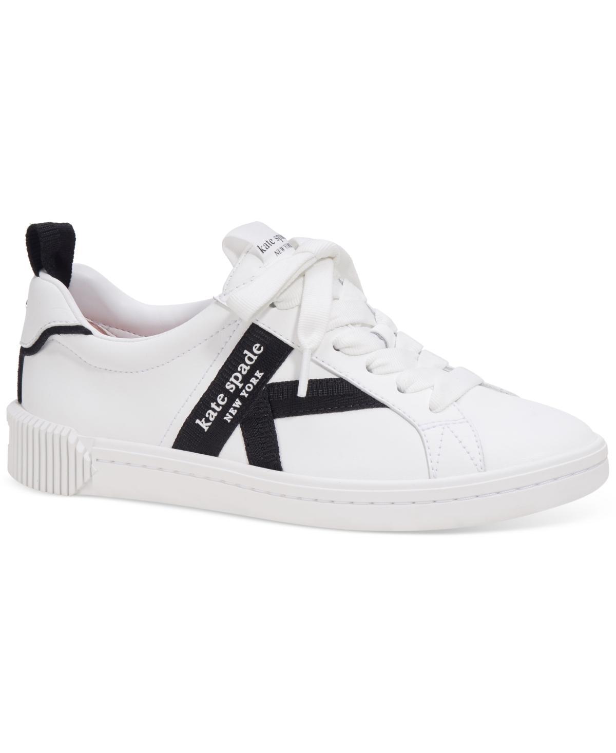 Kate Spade New York Womens Signature Lace-Up Sneakers - True White Product Image