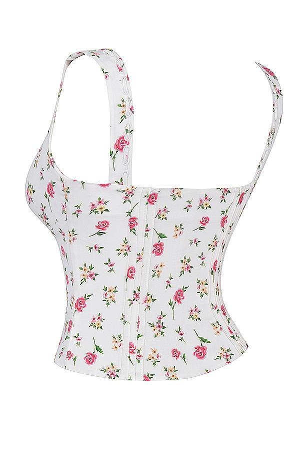 Chicca Rose Print Floral Top Product Image