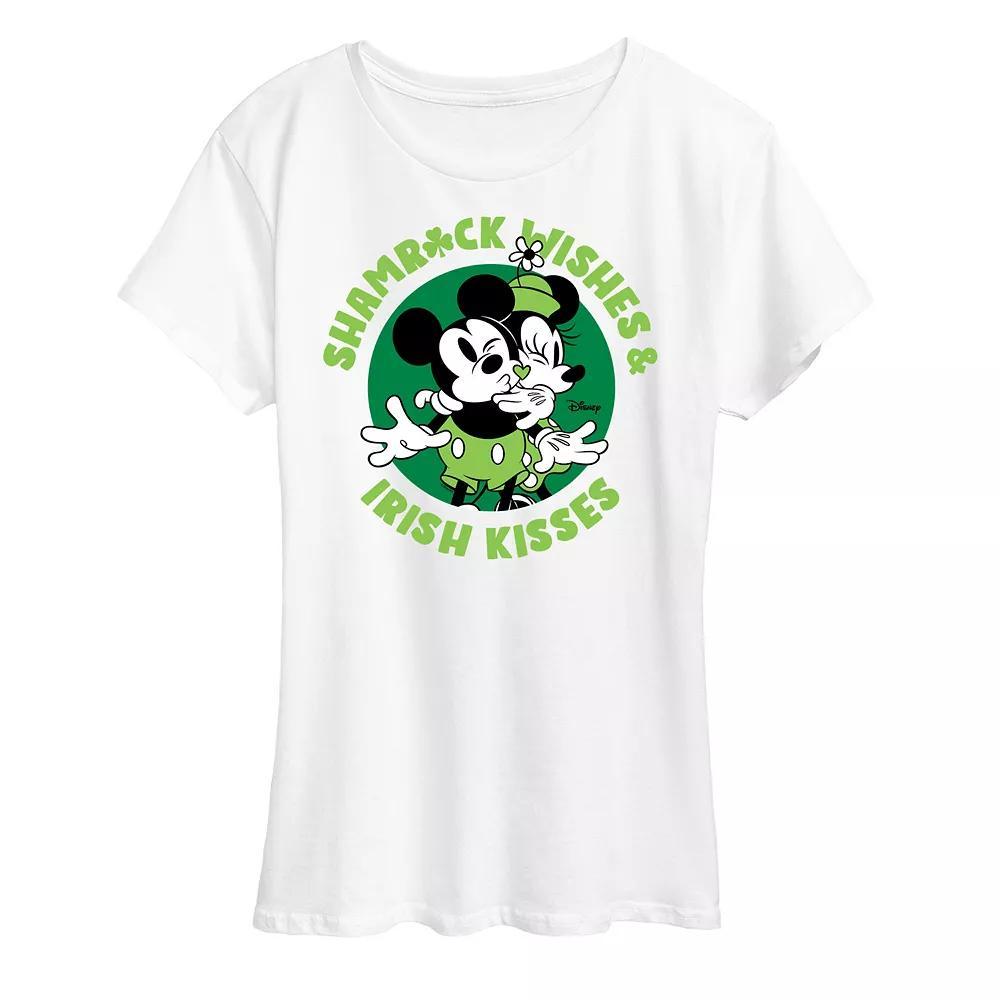 Disney's Mickey & Minnie Mouse Women's St. Patrick's Kisses Graphic Tee,  Product Image