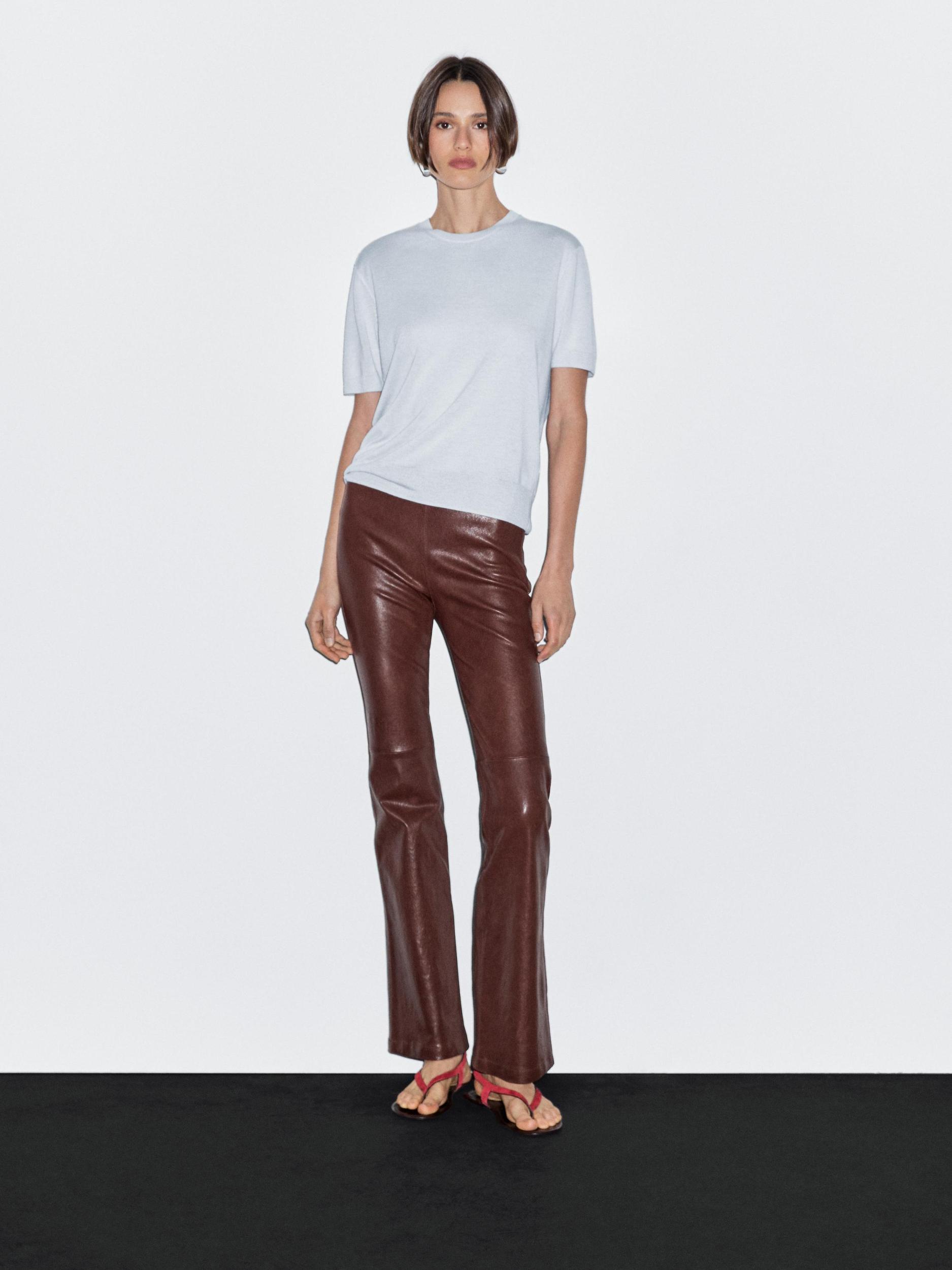 Short-sleeve wool blend knit sweater Product Image