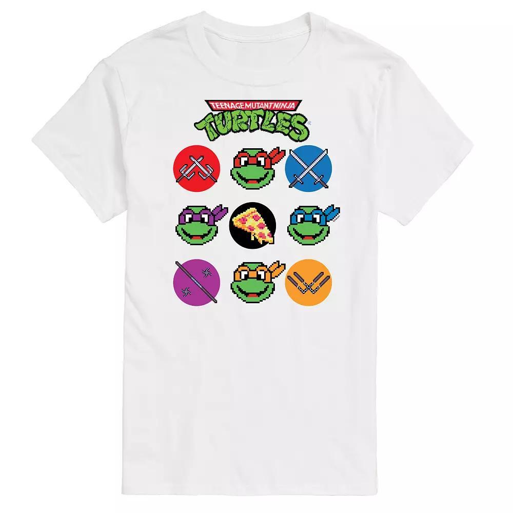 Men's Teenage Mutant Ninja Turtles Grid Graphic Tee, Size: XXL, White Product Image