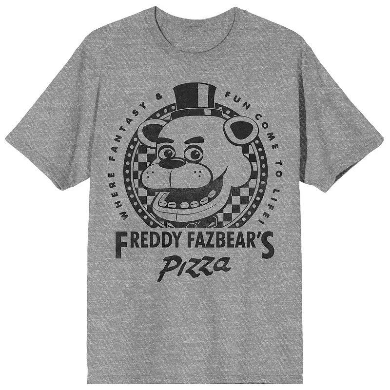 Men's Five Nights at Freddy's Fazbear's Pizza Logo Graphic Tee, Size: XXL, Gray Product Image