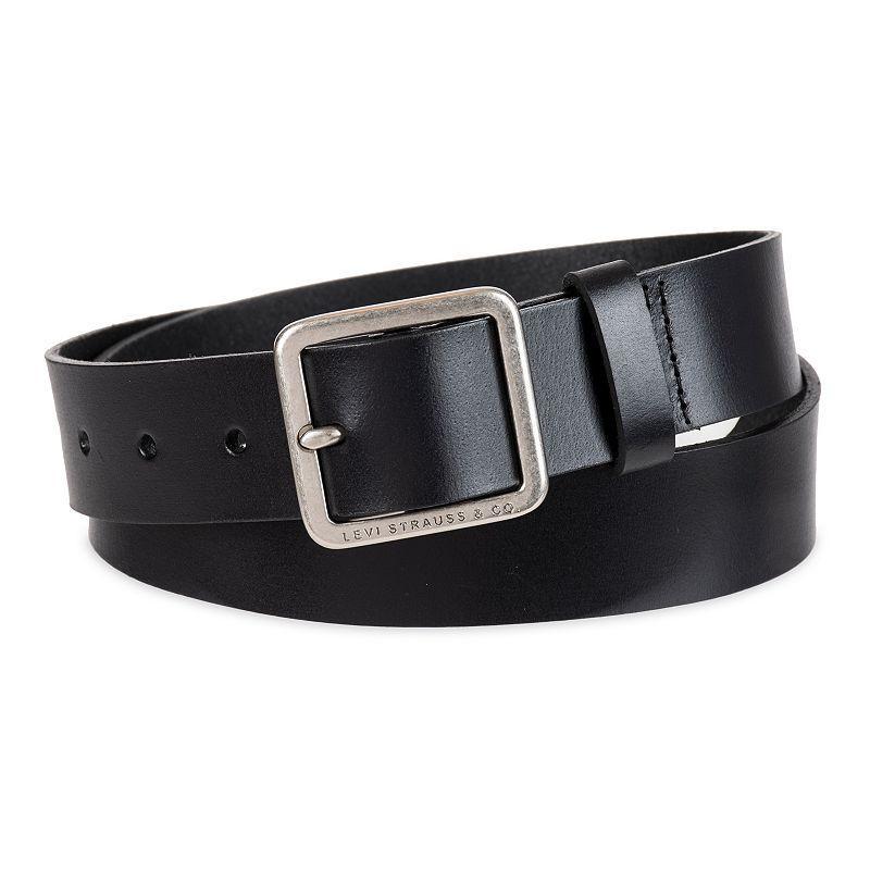 Womens & Plus Levis Square Center Bar Buckle Leather Belt Product Image