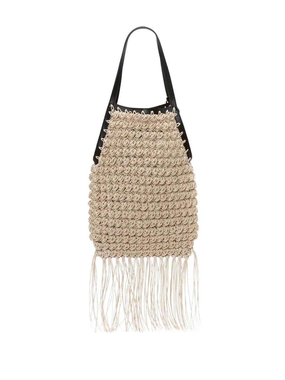 JW ANDERSON J.w. Anderson Popcorn-knit Tote Bag In Natural Product Image