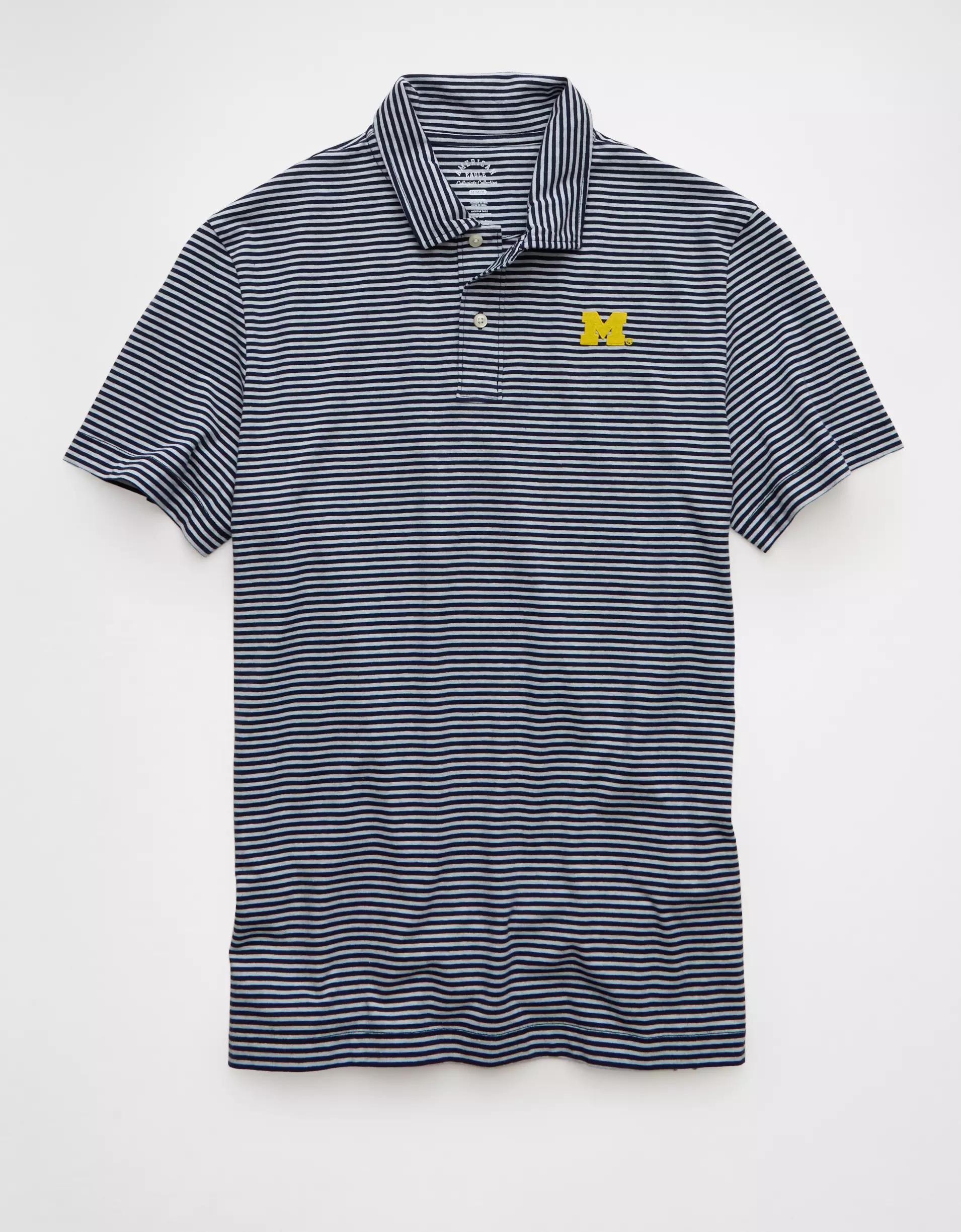 AE 24/7 Michigan Wolverines Graphic Club Polo Shirt Product Image