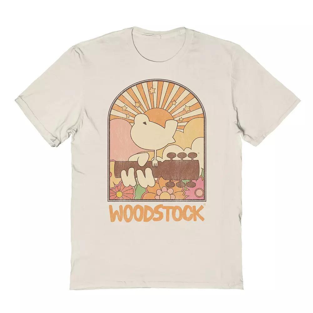 Men's Sunrise Bird Woodstock Logo Graphic Tee, Size: Medium, Natural Product Image