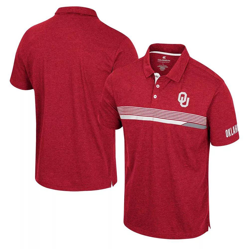 Men's Colosseum  Crimson Oklahoma Sooners No Problemo Polo, Size: Large, Red Product Image