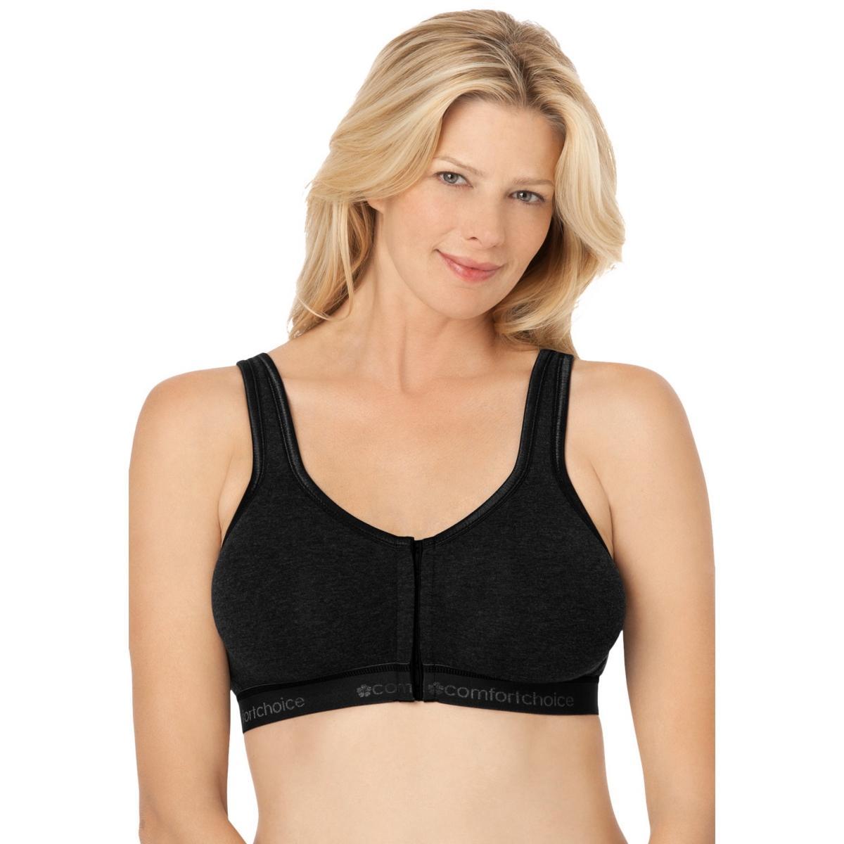 Comfort Choice Womens Wireless Front-Close Lounge Bra Product Image