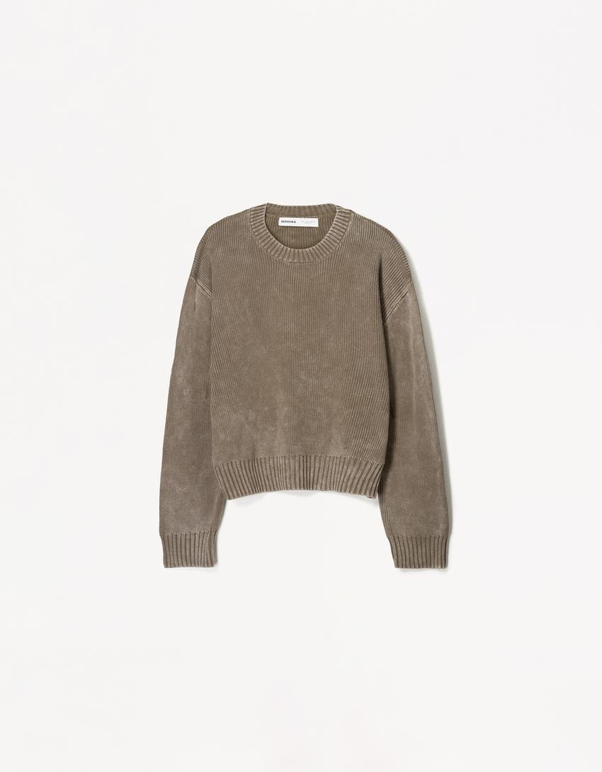 Faded boxy-fit sweater Product Image