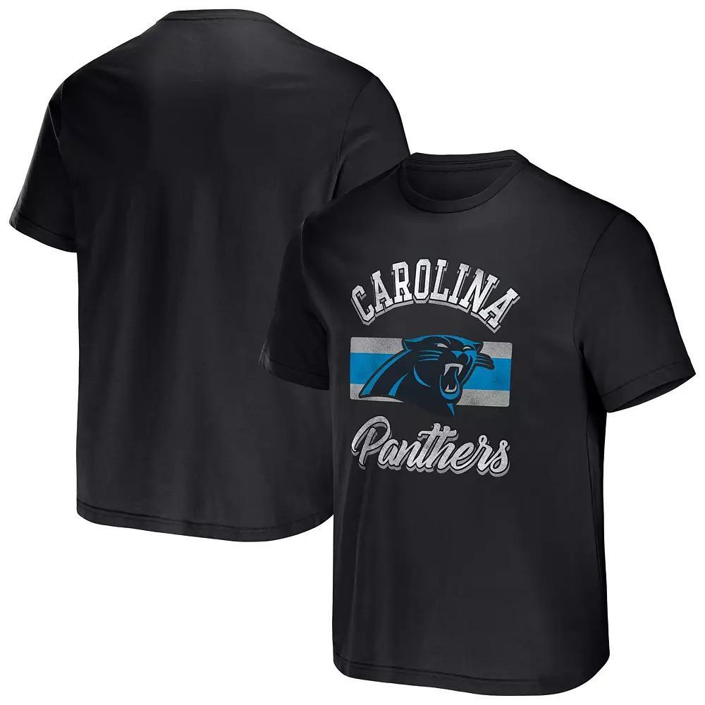 Men's NFL x Darius Rucker Collection by Fanatics Black Carolina Panthers T-Shirt, Size: Medium, Blue Product Image