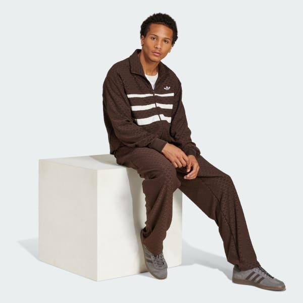 adidas Monogram Track Pants Dark Brown XL Mens Product Image