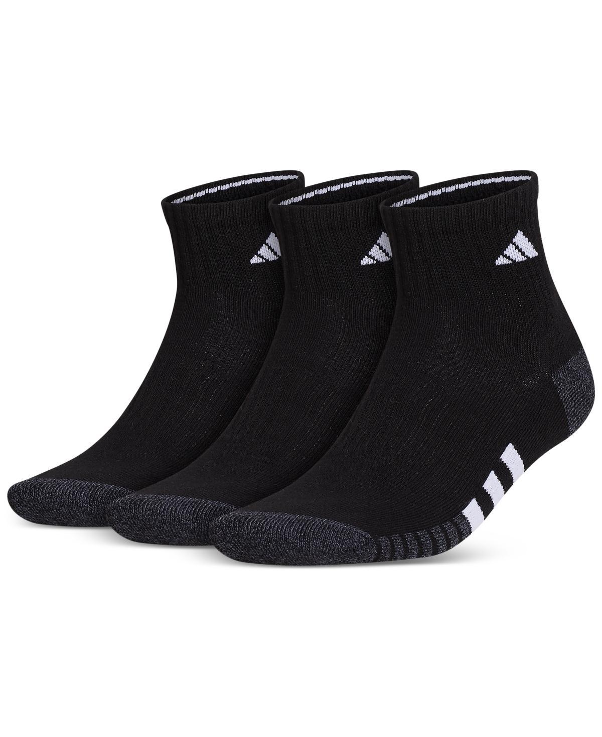 adidas Cushioned Quarter Socks 3 Pairs Black XL Product Image