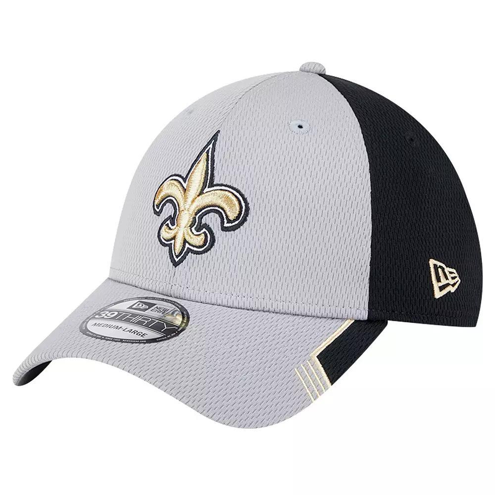 Men's New Era Gray New Orleans Saints Active Visor Trim 39THIRTY Flex Hat, Size: Medium/Large, Grey Product Image