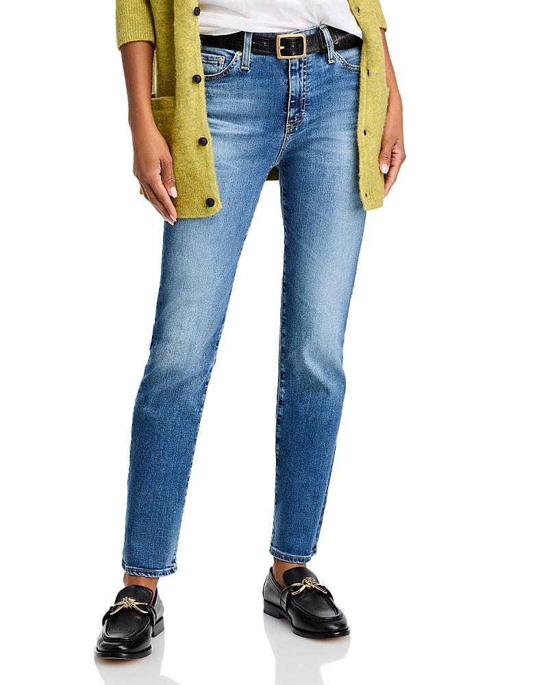 Womens Mari High-Rise Stretch Straight-Leg Jeans Product Image