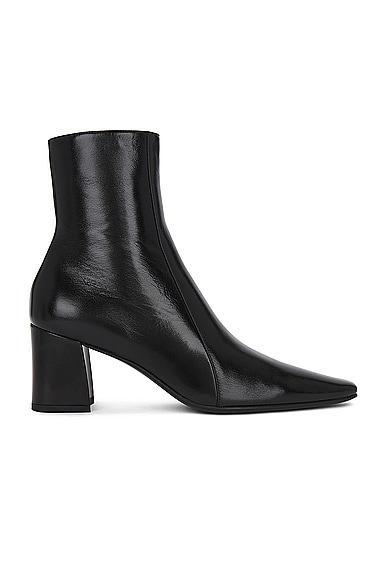 Saint Laurent Rainer Zipped Bootie in Noir - Black. Size 42 (also in 37.5). Product Image