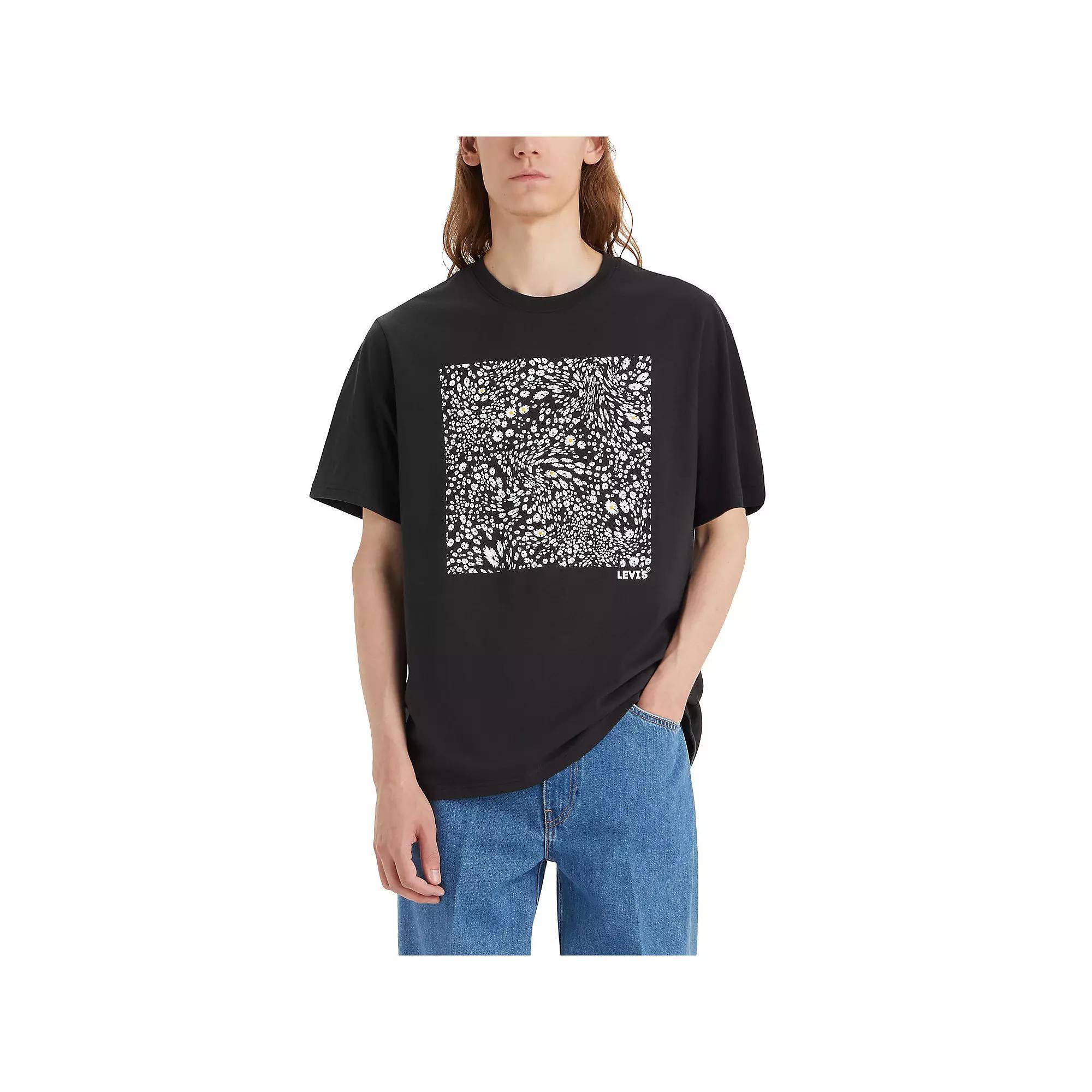 Men's Levi's® Relaxed Fit Short-Sleeve Graphic Tee, Size: Small, Floral Black Product Image