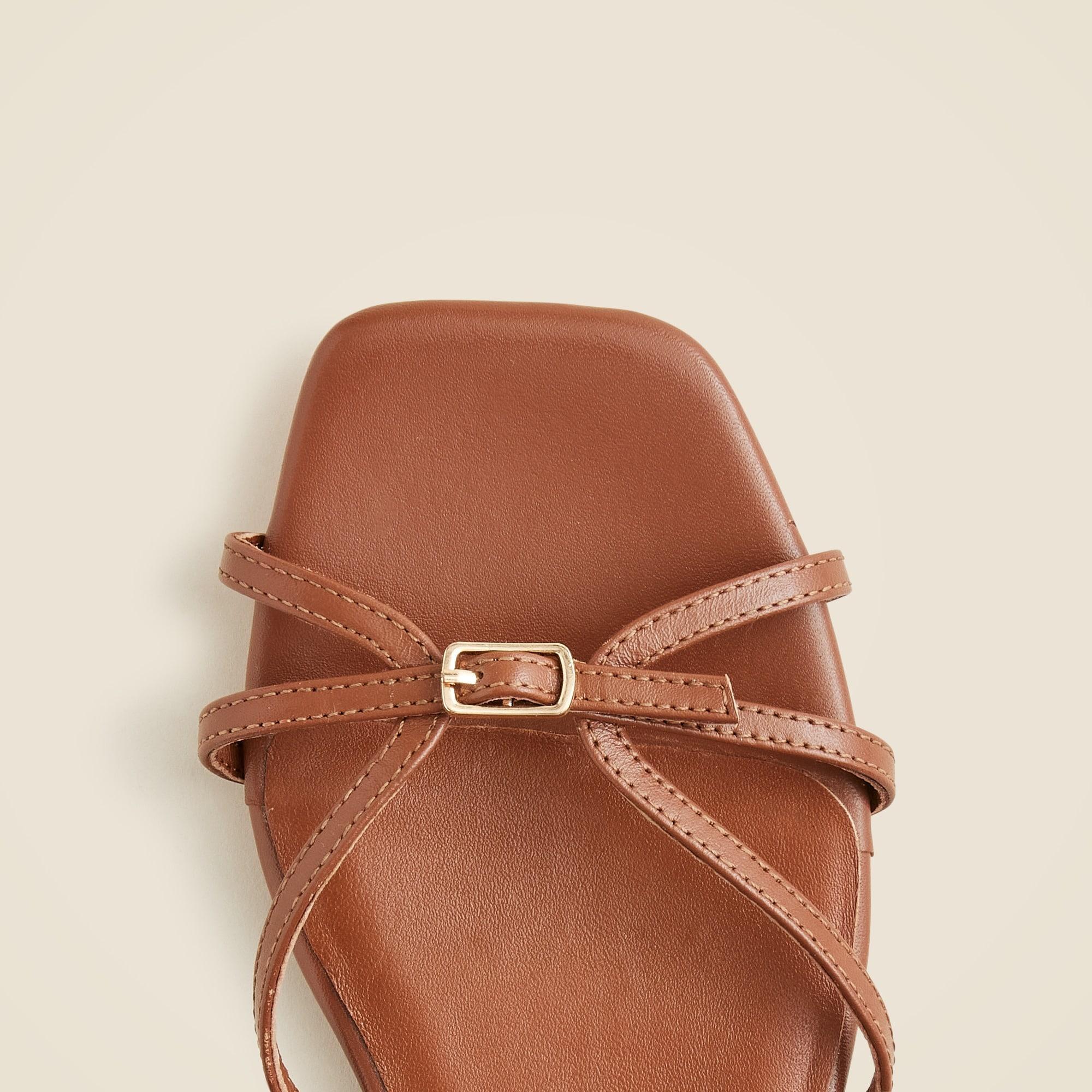 New Capri buckle sandals in leather Product Image