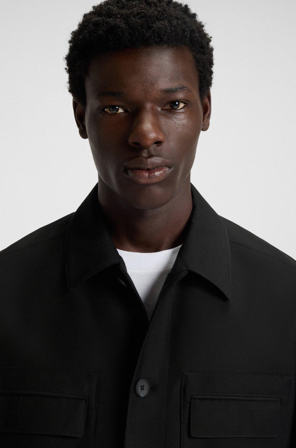 Slim-fit jacket in a virgin-wool blend Product Image