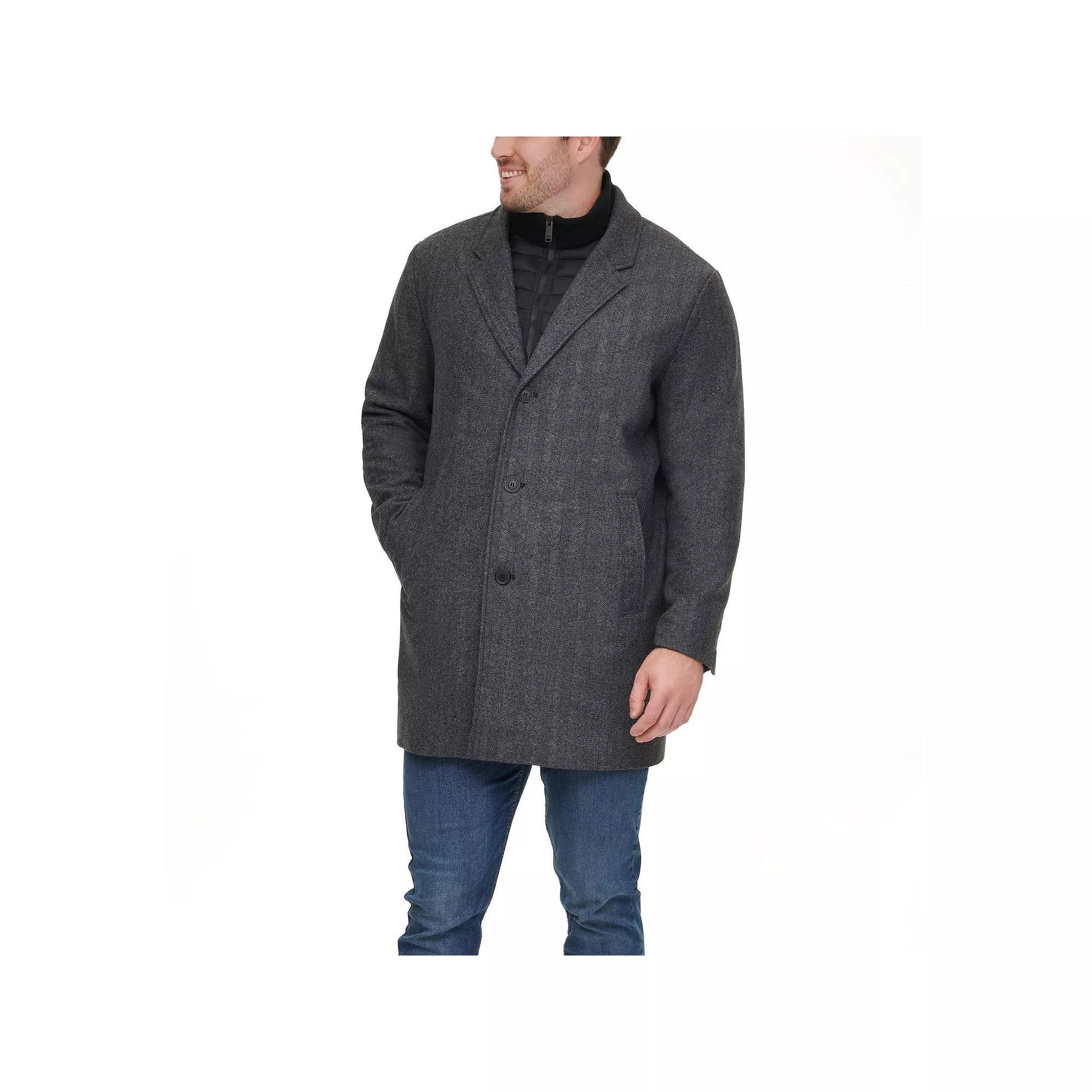 Big & Tall Dockers® Midweight Wool-Blend Topcoat with Quilted Bib, Men's,  Product Image