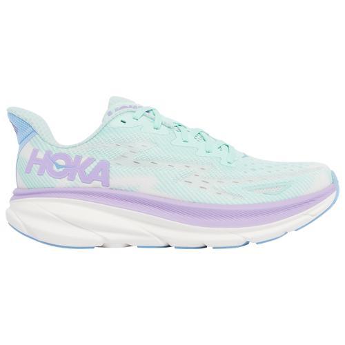 HOKA Womens HOKA Clifton 9 - Womens Running Shoes White/Lemonade Product Image