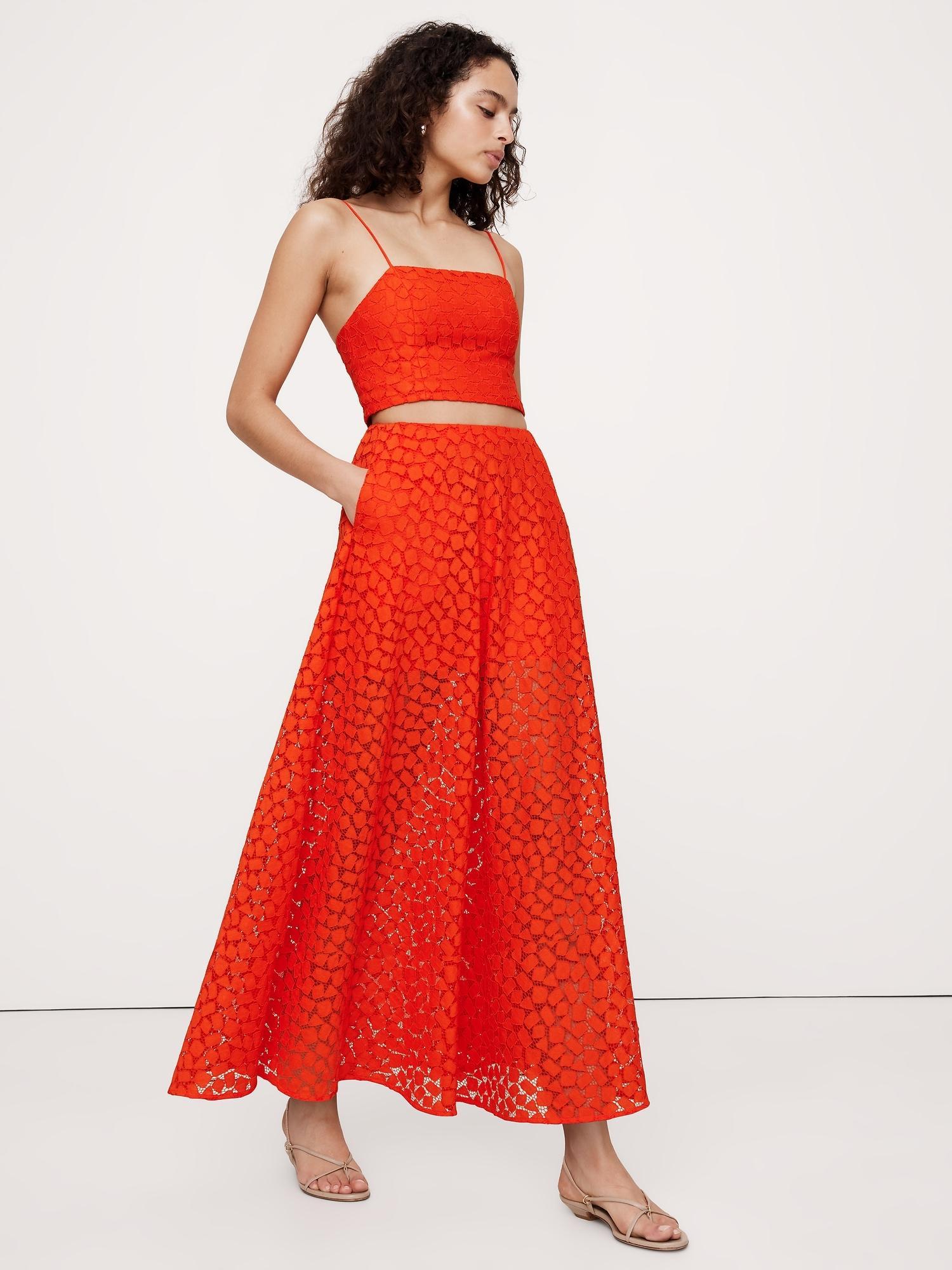 Lace Maxi Skirt Product Image