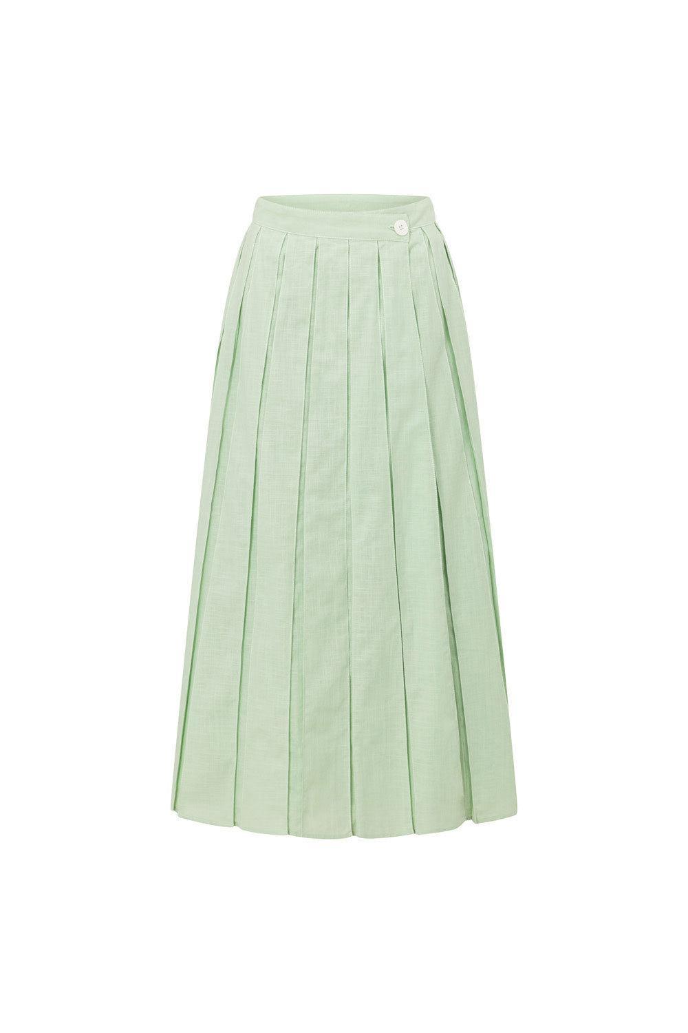 Dien Wrap Skirt - Green Product Image