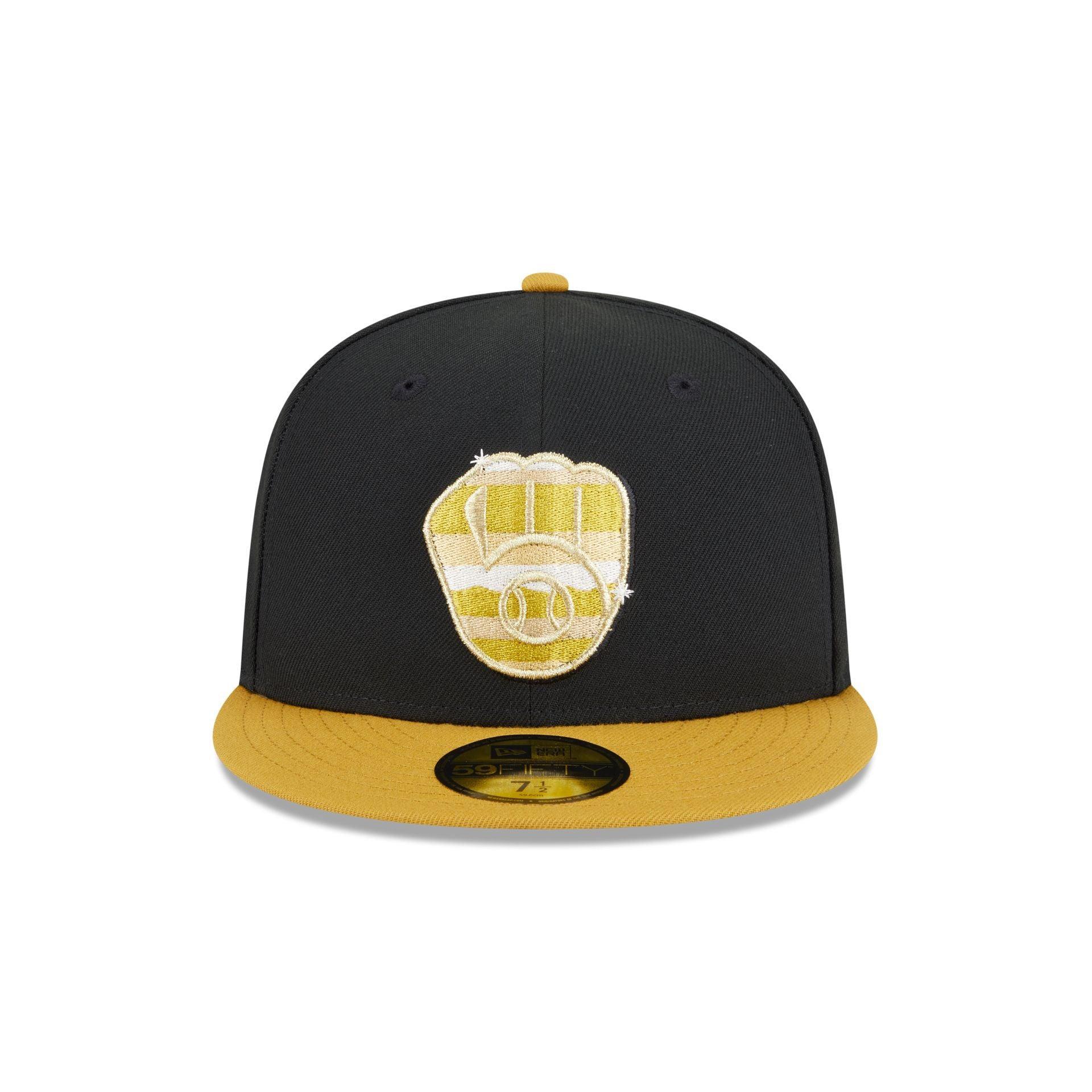 Cleveland Guardians Metallic Gold Logo 59FIFTY Fitted Hat Male Product Image