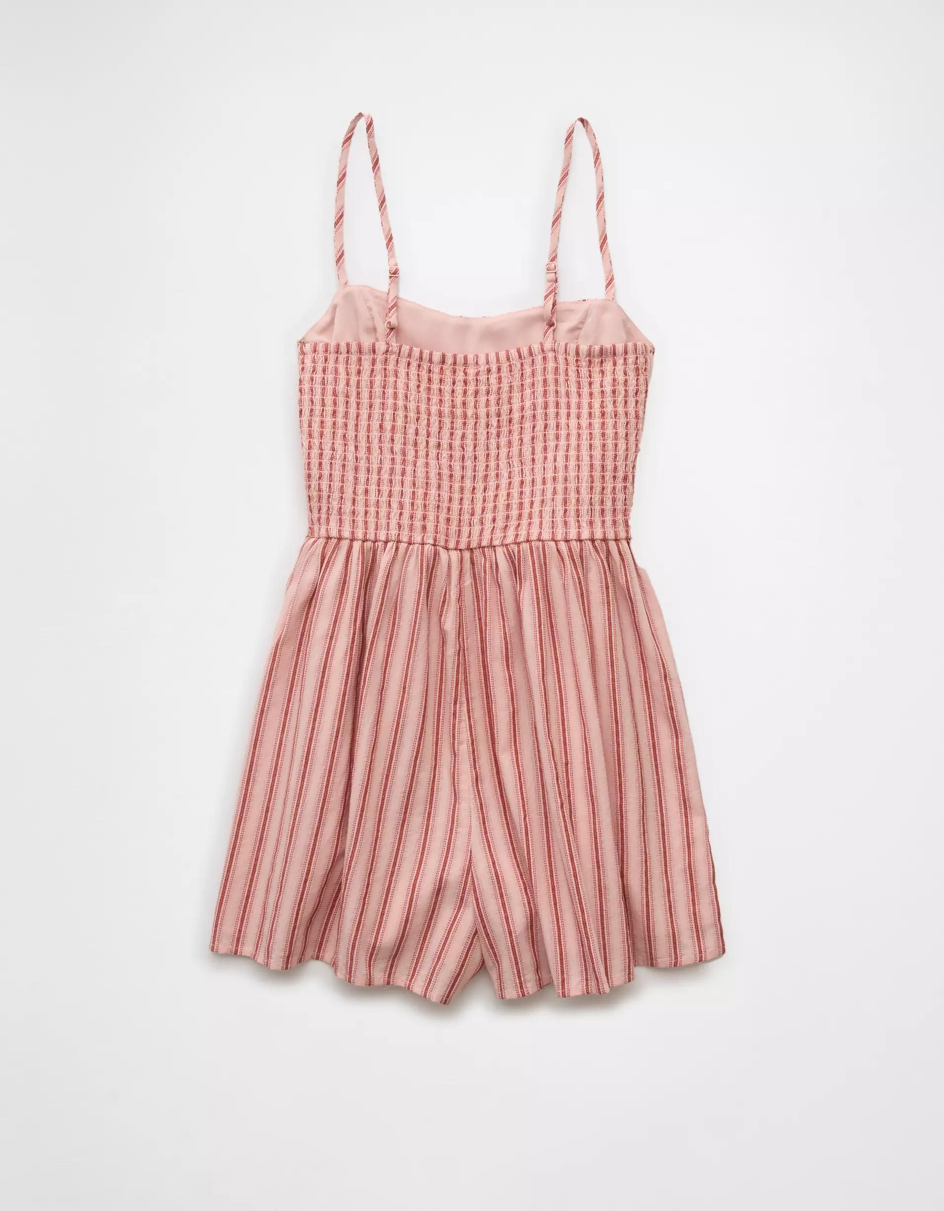AE Smocked Square Neck Romper Product Image