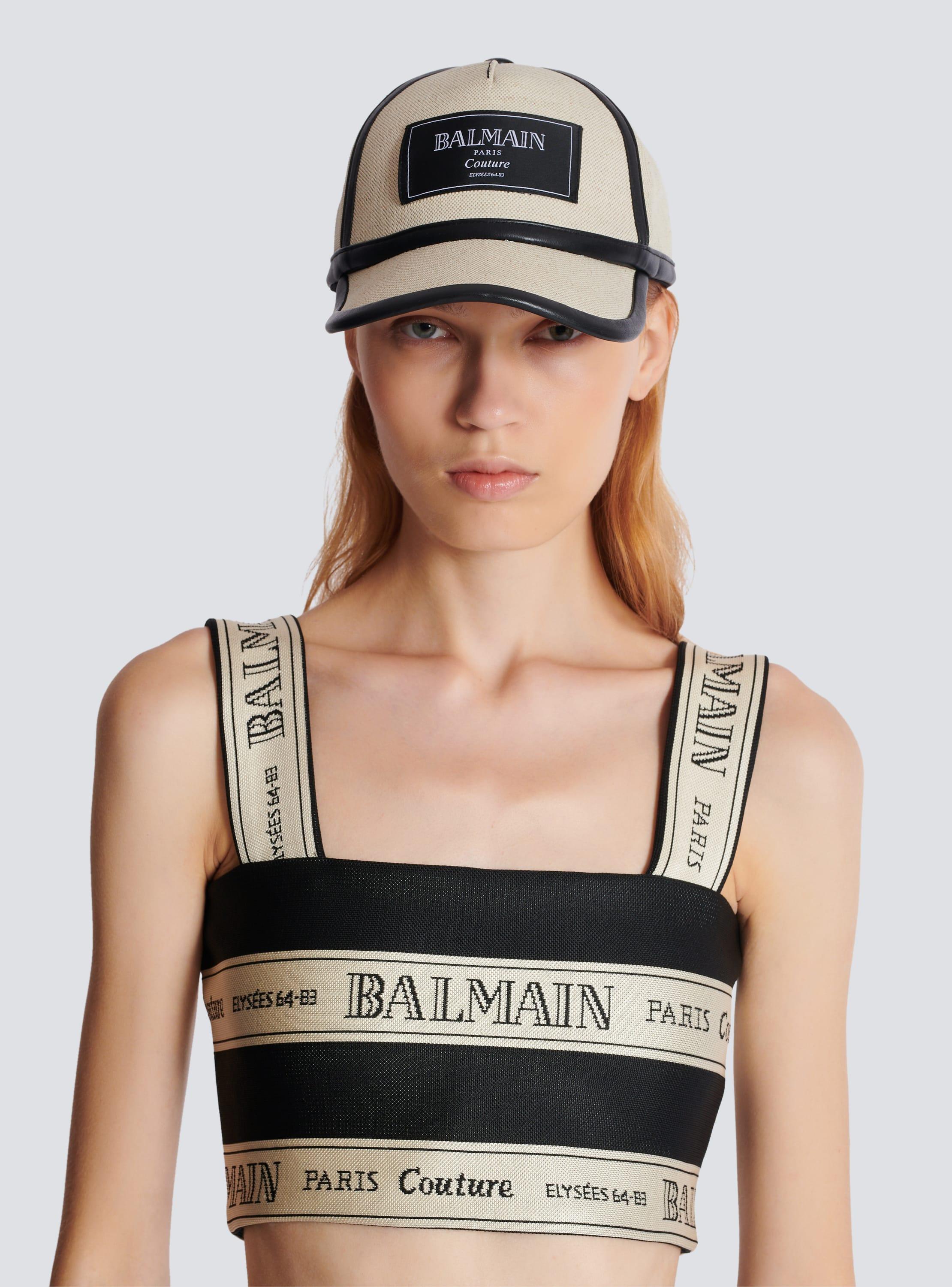 Canvas cap with Balmain Couture label Product Image