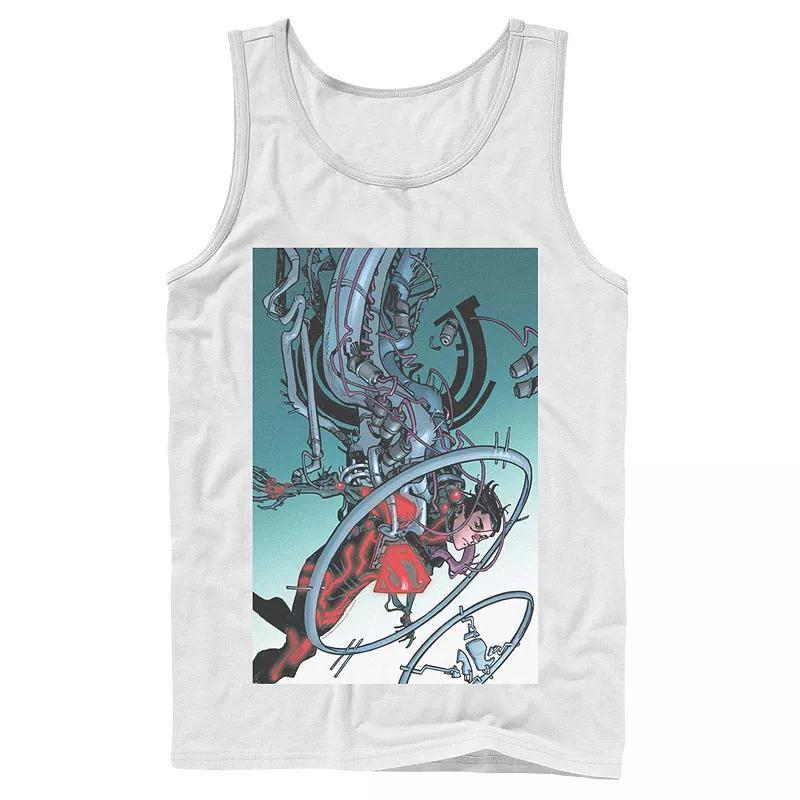 Men's DC Comics Superman Mechanics Comic Poster Tank Top, Size: Small, Black Product Image