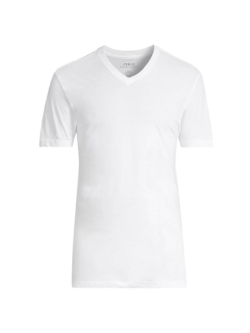 Classic Fit Cotton Wicking V-Neck T-Shirt 3-Pack Product Image