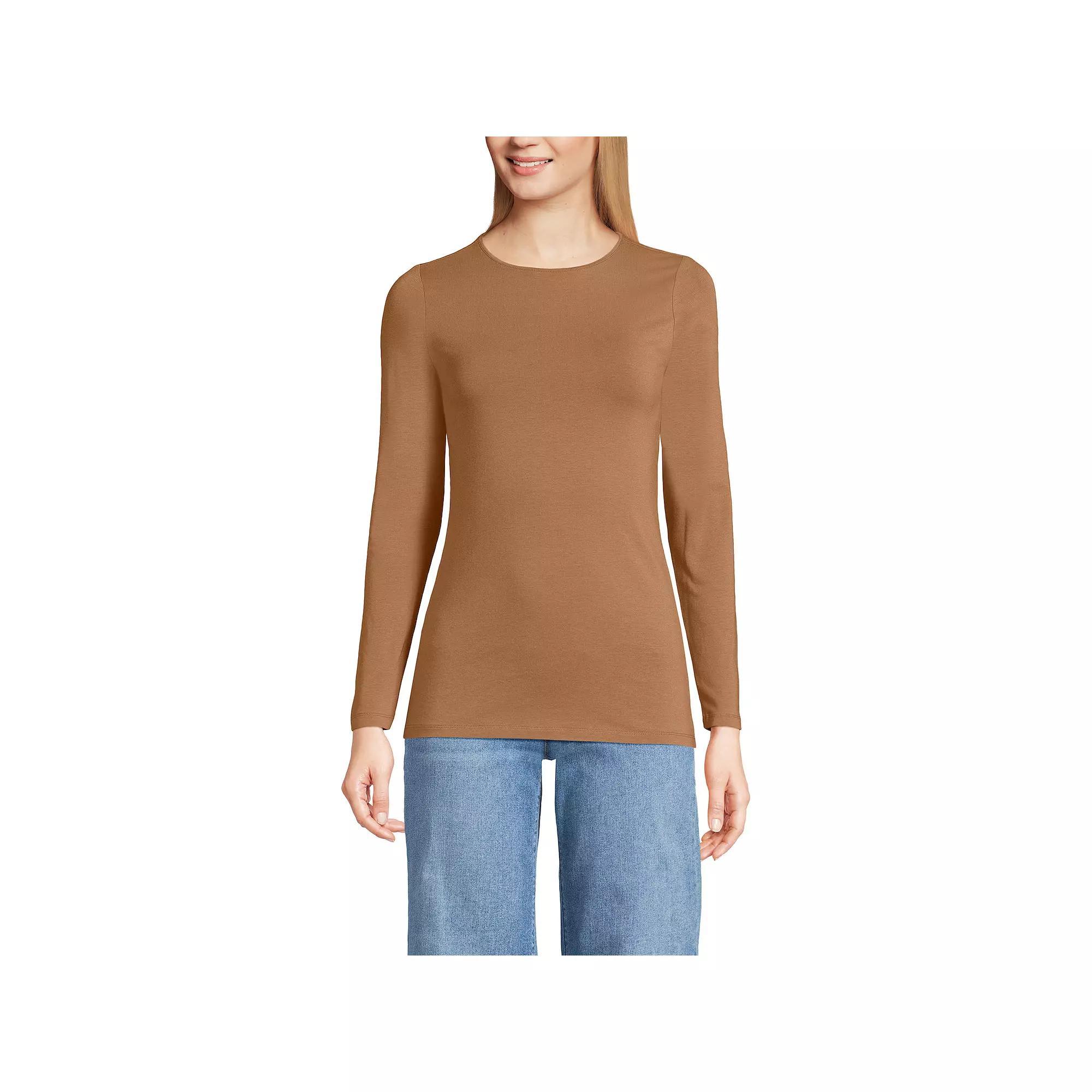 Women's Lands’ End Long Sleeve Crewneck Top,  Product Image