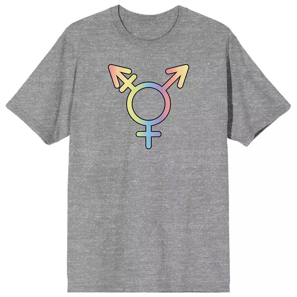 Men's Pride Symbol Tee, Size: Medium, Gray Product Image