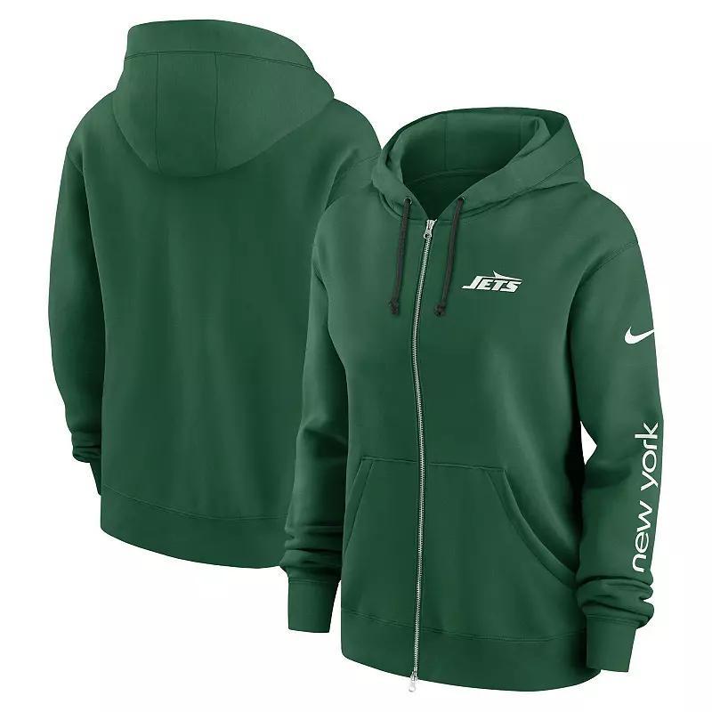 Women's Nike Green New York Jets Phoenix Hoodie Full-Zip Sweatshirt, Size: XL Product Image