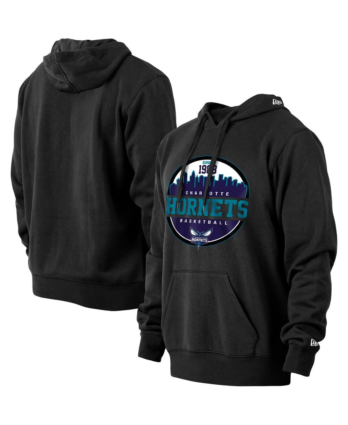 Mens New Era Black Charlotte Hornets Localized Pullover Hoodie Product Image