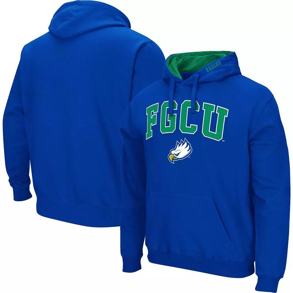 Men's Colosseum Blue Florida Gulf Coast Eagles Arch & Logo 3.0 Pullover Hoodie,  Product Image