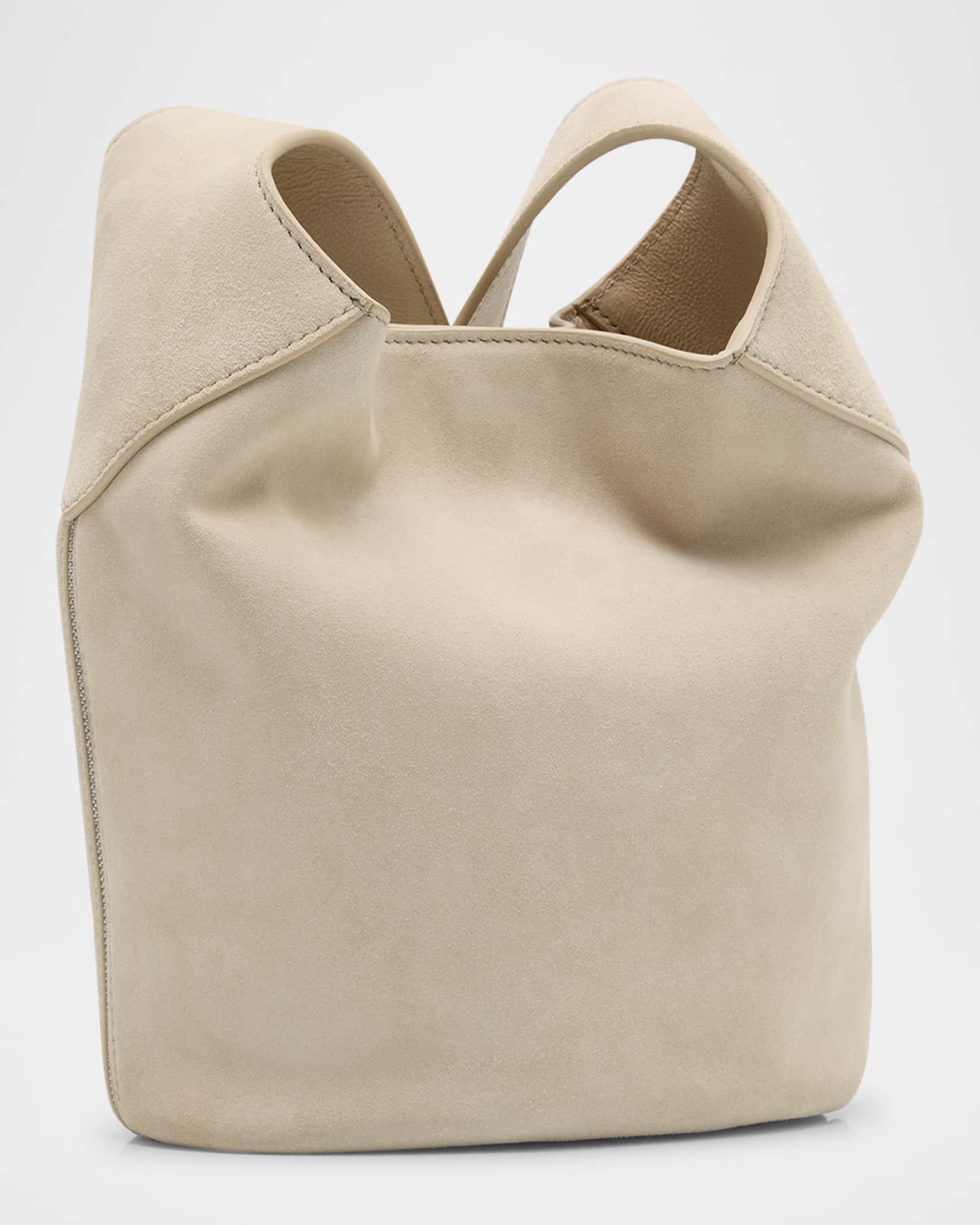 Structured Small Suede Bucket Bag Product Image
