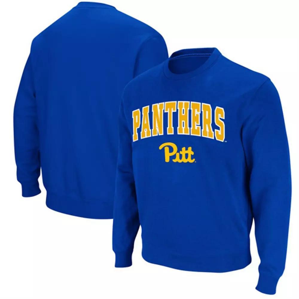 Men's Colosseum Royal Pitt Panthers Arch & Logo Sweatshirt,  Product Image