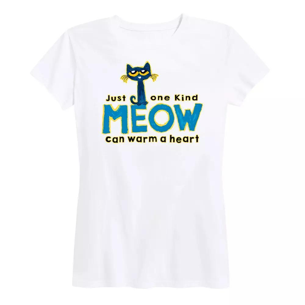 Women's Pete The Cat Meow Graphic Tee, Girl's, Size: XL, White Product Image