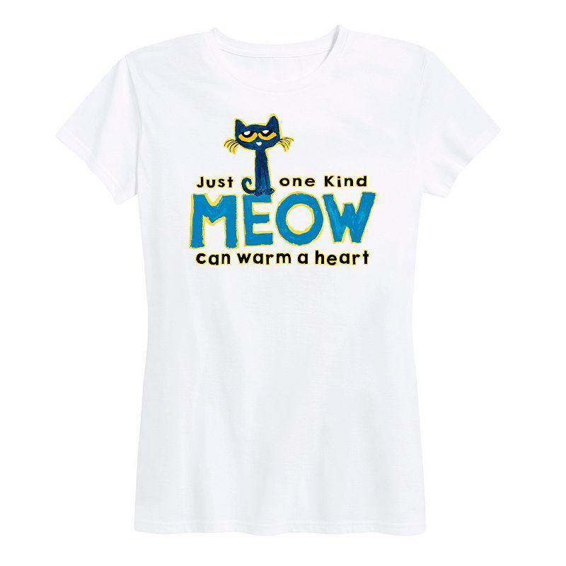 Women's Pete The Cat Meow Graphic Tee, Girl's, Size: Medium, White Product Image