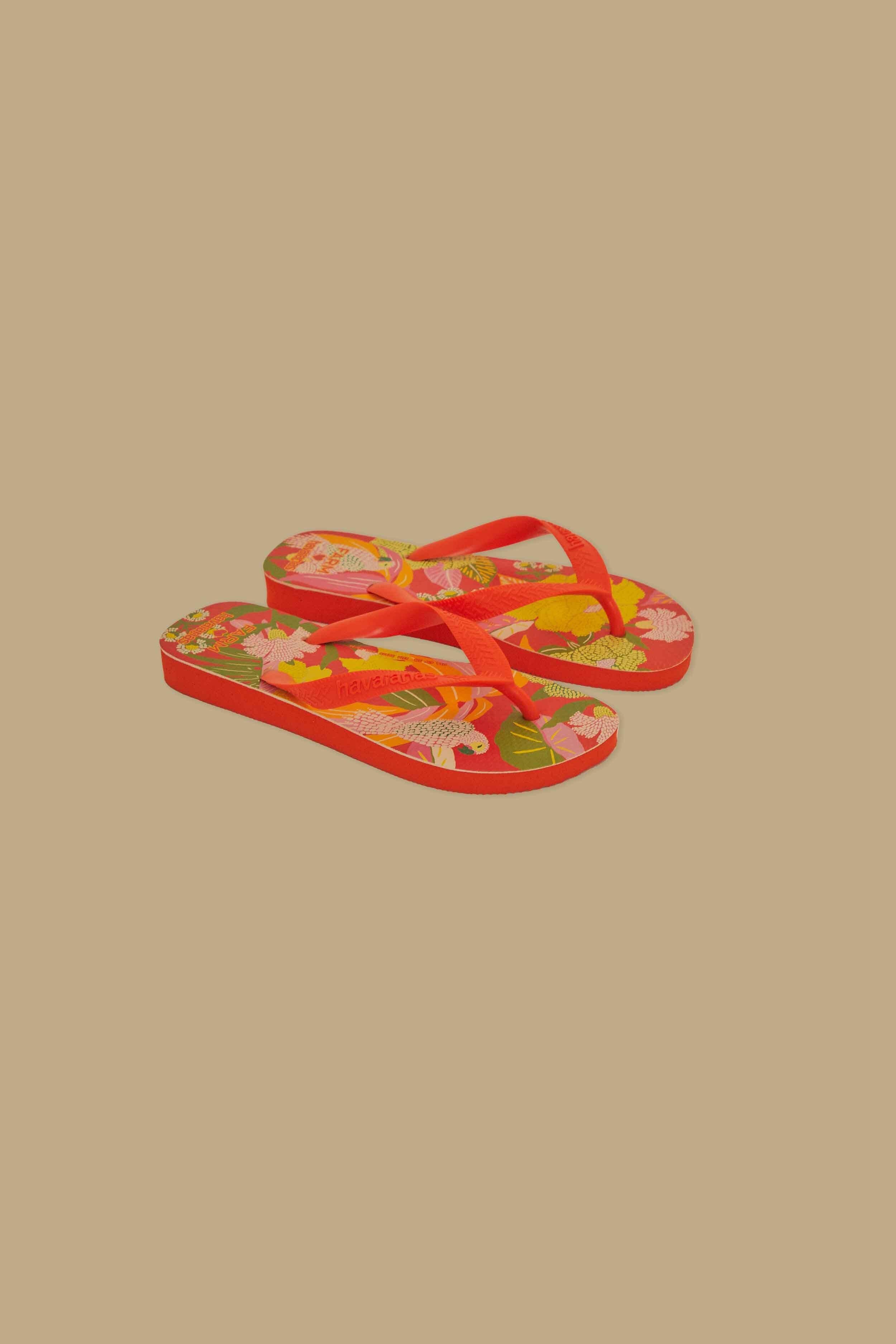 Farm Neon Flor Havaianas Sandals, ORANGE / 5-6 Product Image