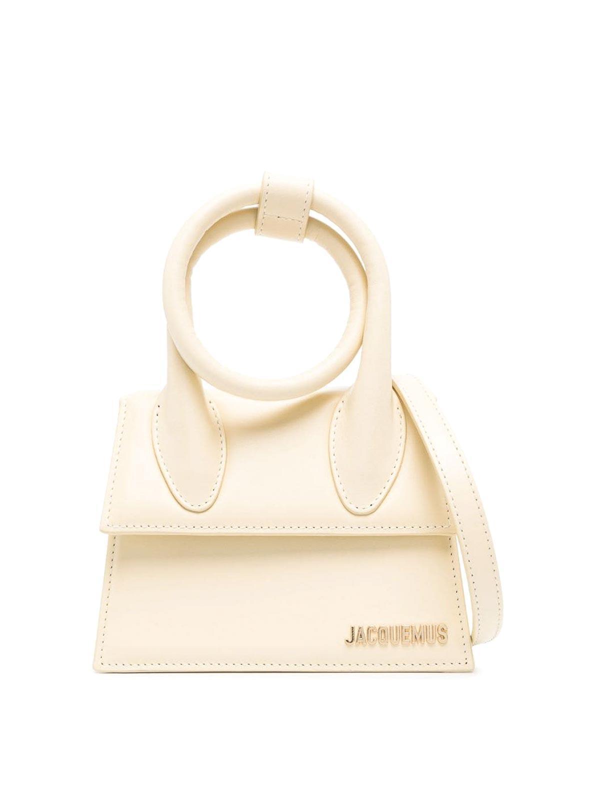 JACQUEMUS Le Chiquito Noeud Handbag In White Product Image