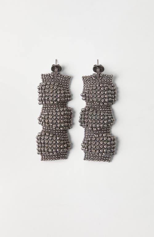 BRUNELLO CUCINELLI Sculptured Earrings In Grey Product Image