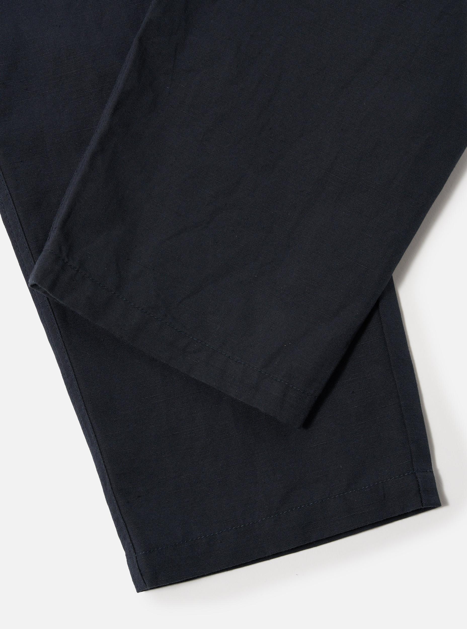 Universal Works Hi Water Trouser in Navy Linen Slub Weave Product Image