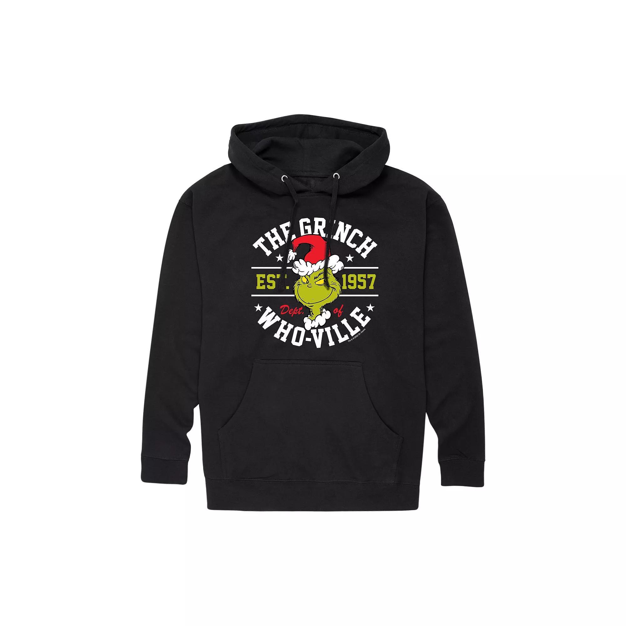 Men's Dr. Seuss Grinch Dept Of Who-ville Hoodie,  Product Image